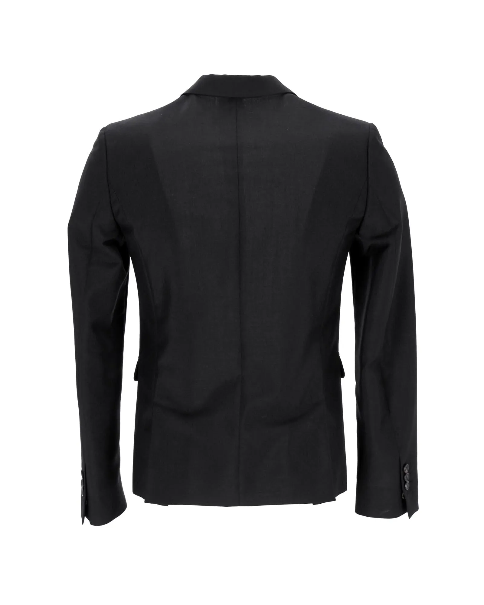 Polished Black Blazer with Edgy Pins