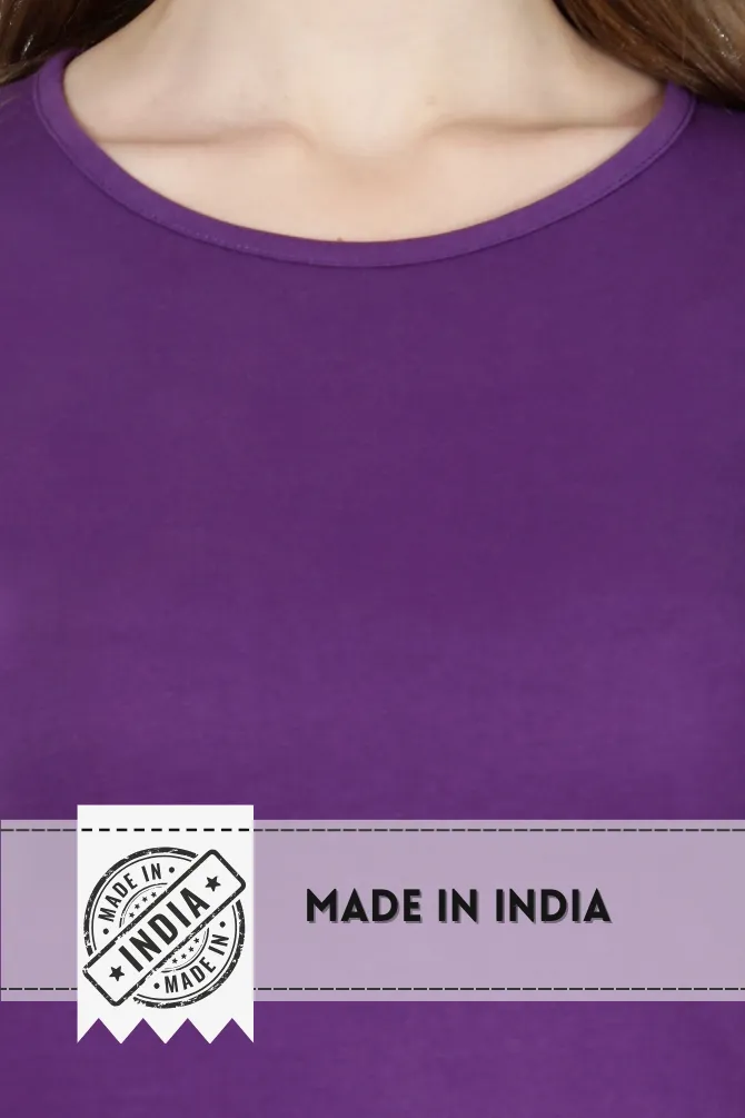 Purple Scoop Neck T-shirt for women