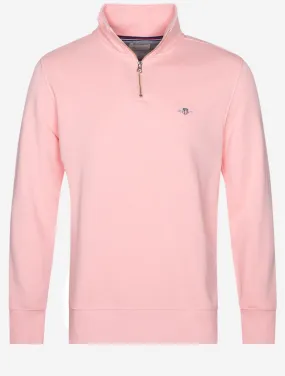 Regular Fit Shield Half Zip Sweat Bubbelgum Pink