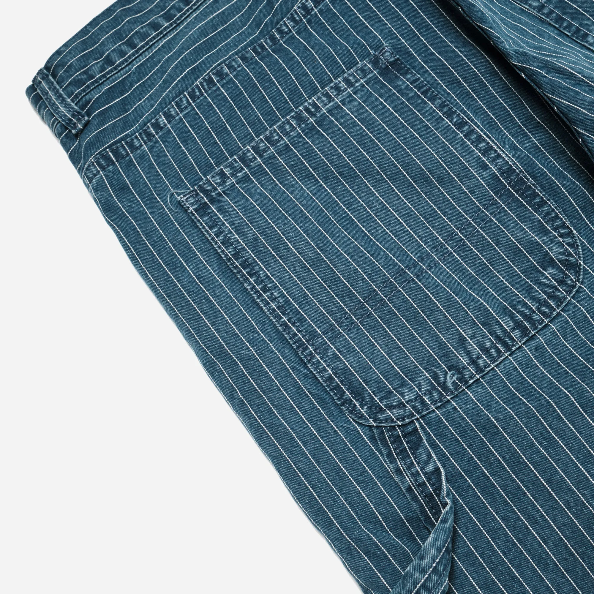 RELAXED CARPENTER PANT MADE IN ITALY - WASHED PINSTRIPE BLUE