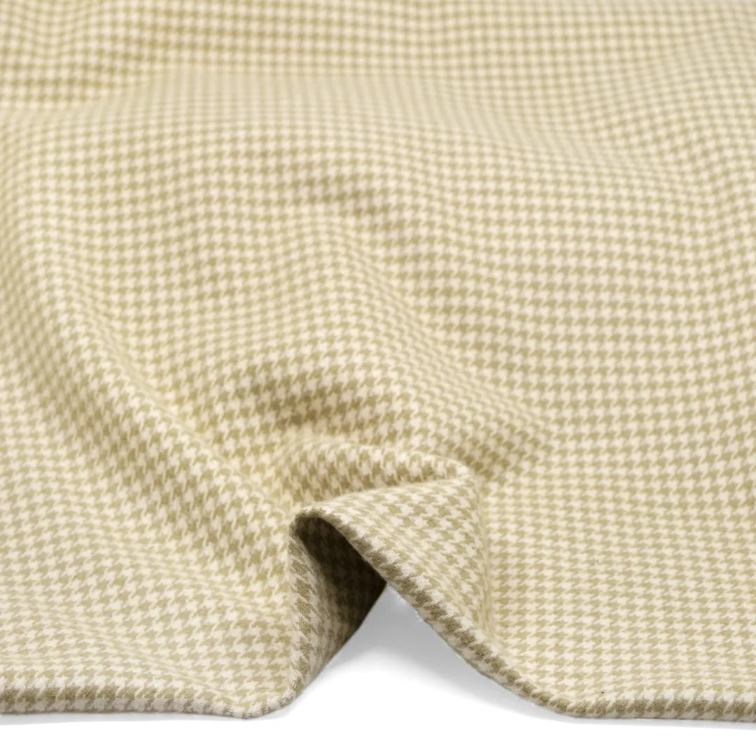 Remnant - 1m - Houndstooth Classic Cotton Flannel - Sand