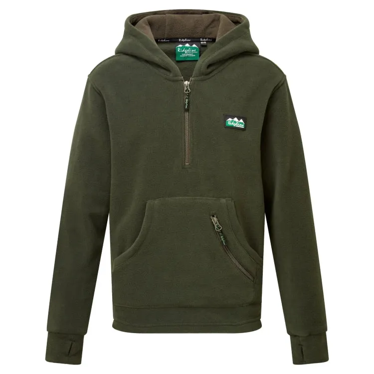 Ridgeline Kids Ballistic Long Sleeve Hoodie - Olive