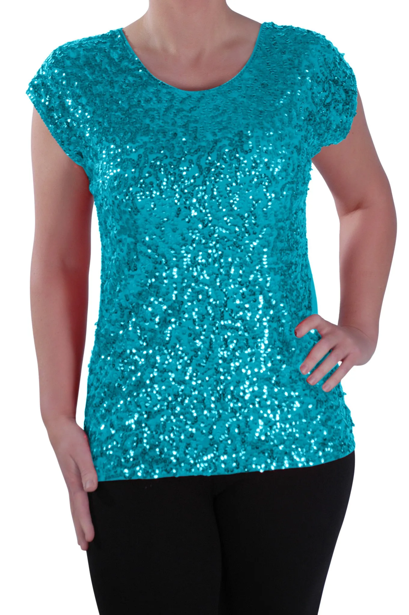 Sequin Embellished Sparkle Evening Tops