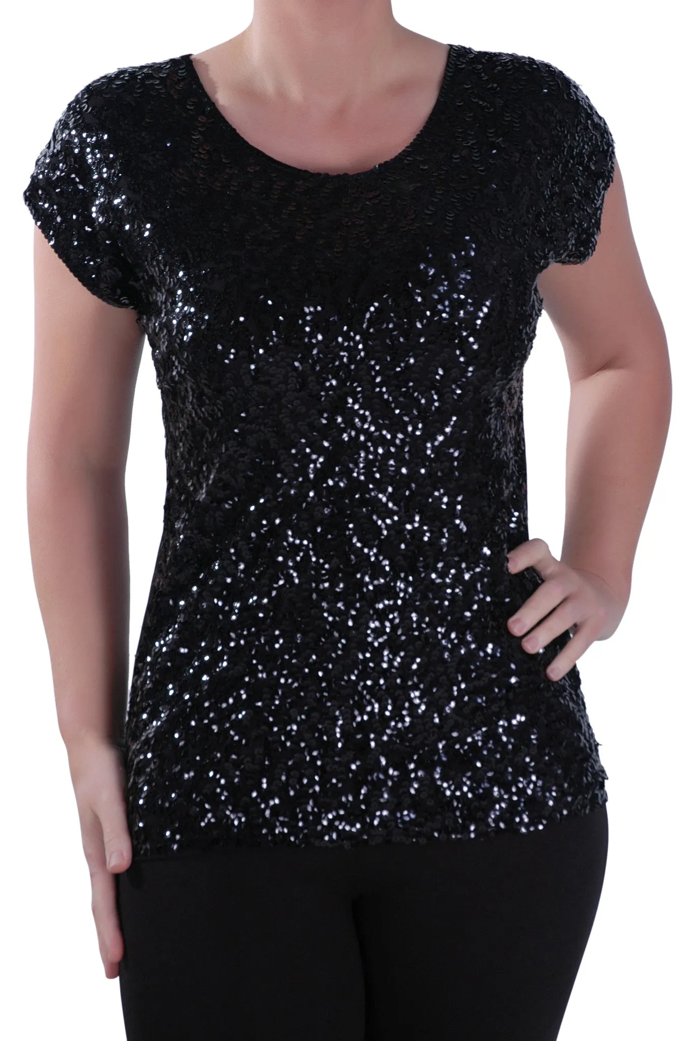 Sequin Embellished Sparkle Evening Tops