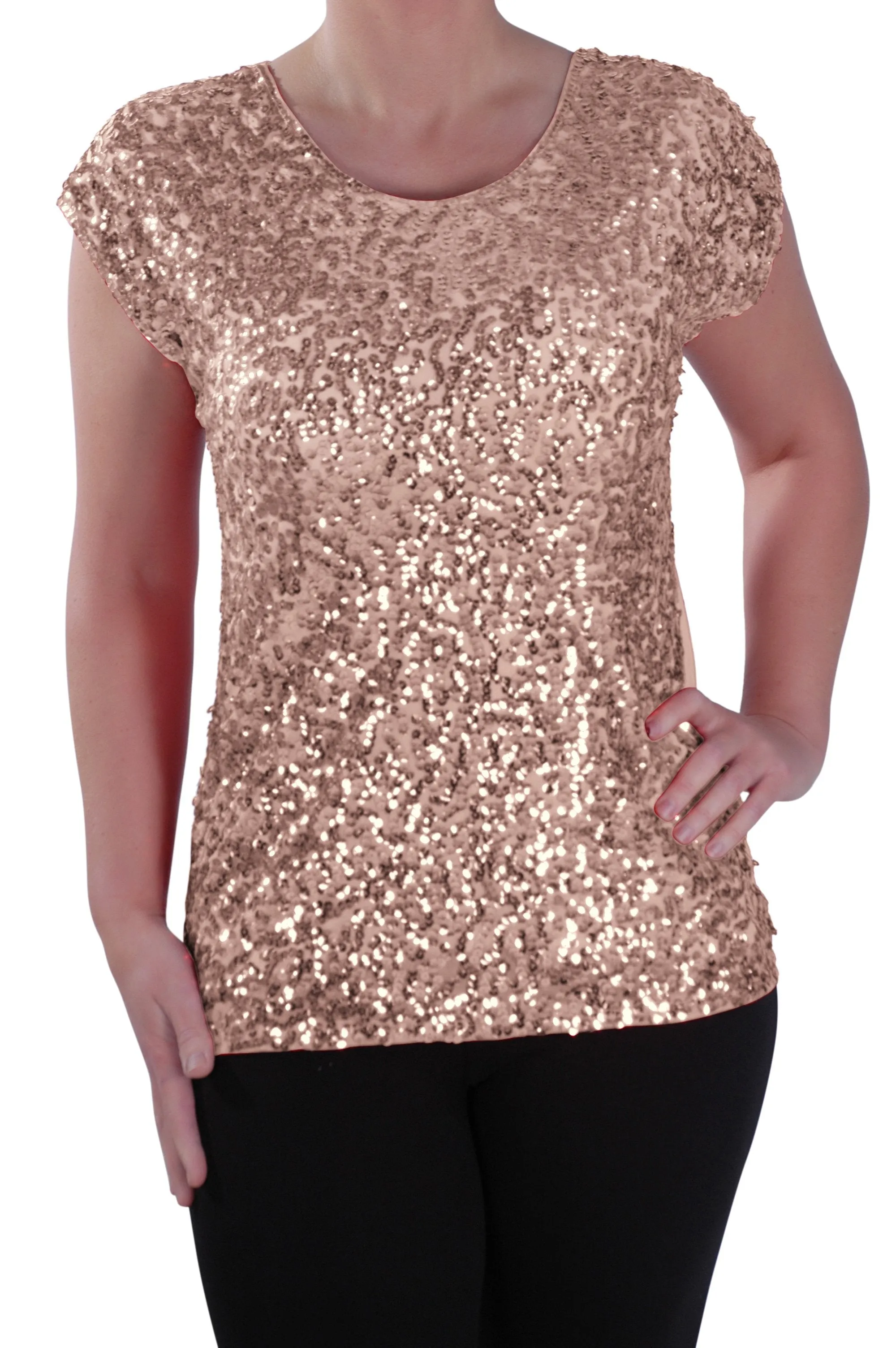 Sequin Embellished Sparkle Evening Tops