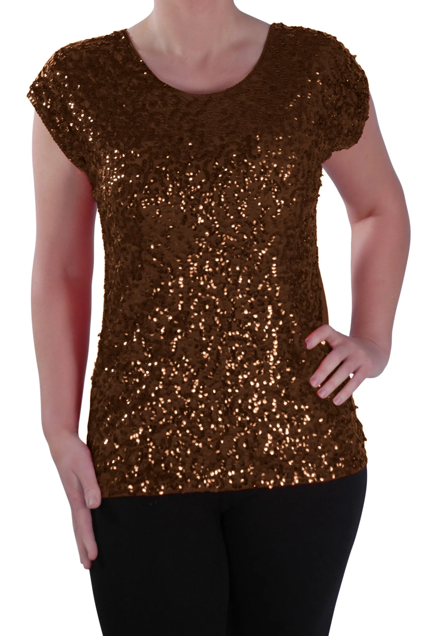 Sequin Embellished Sparkle Evening Tops