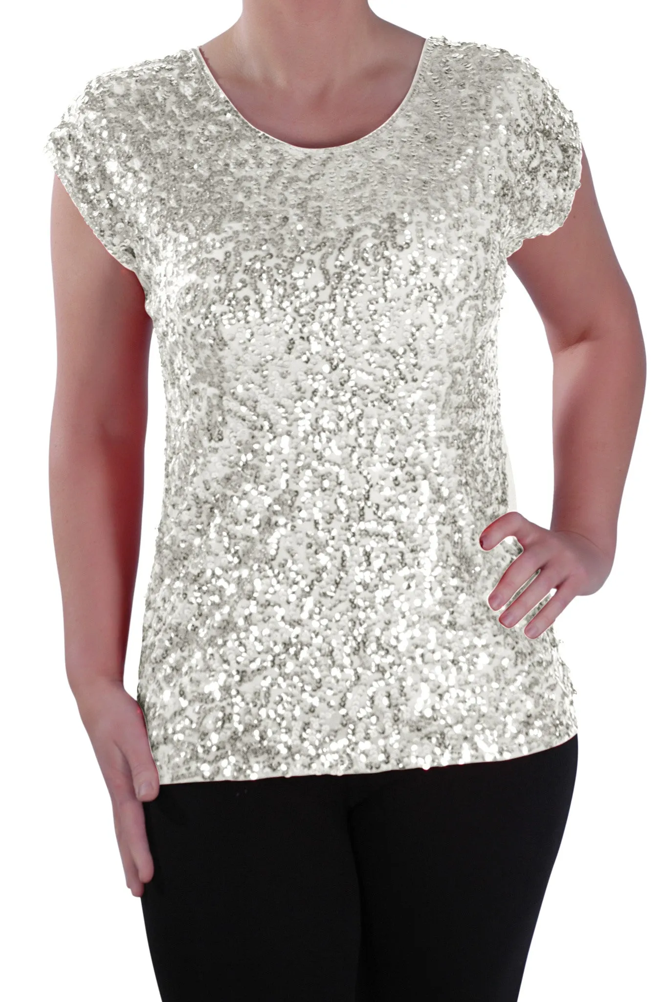 Sequin Embellished Sparkle Evening Tops