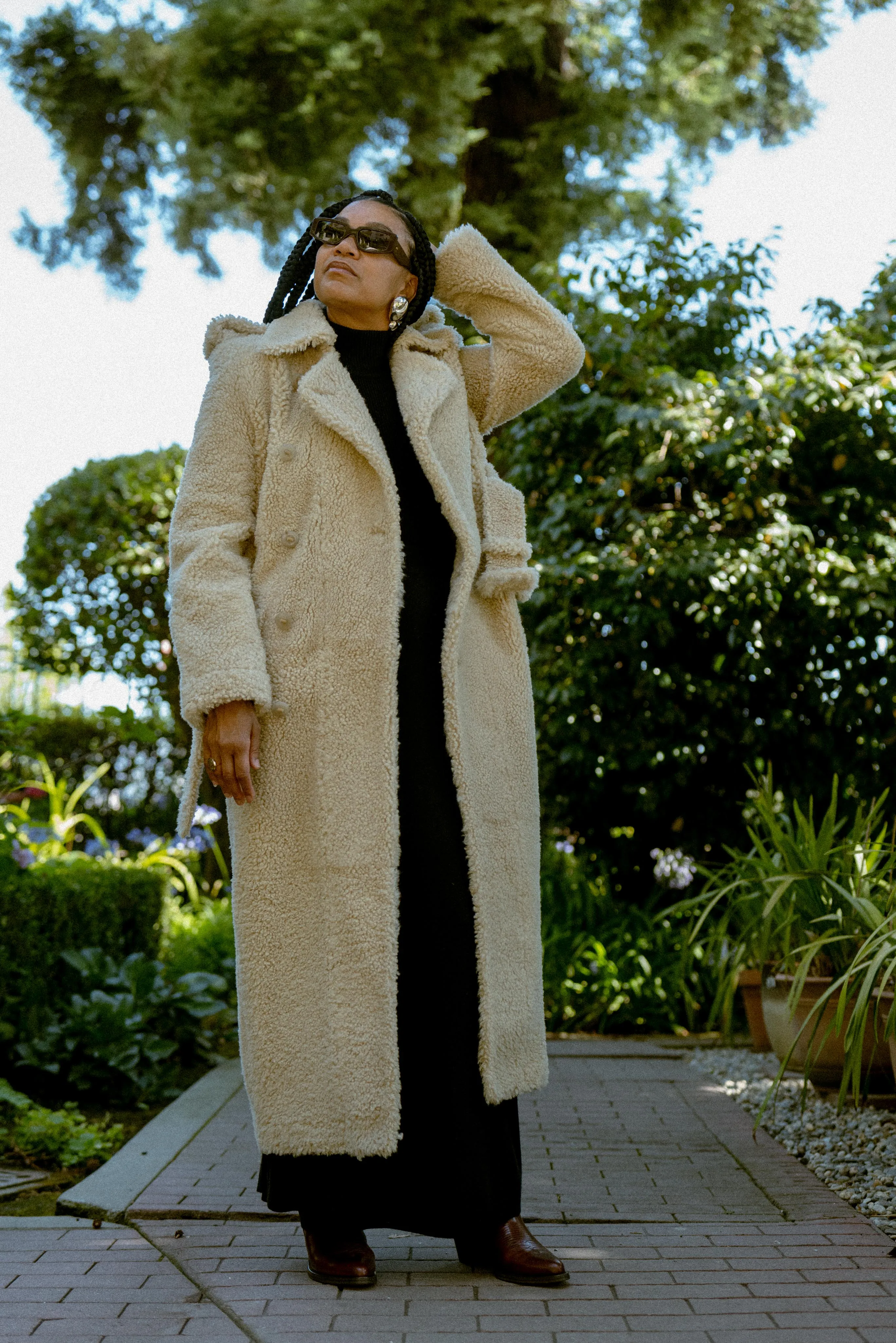 Shearling Trench Coat