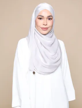 Shimmer Satin Lux Turban Shawl - Silver