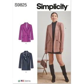 Simplicity Sewing Pattern S9825 Misses' Jackets