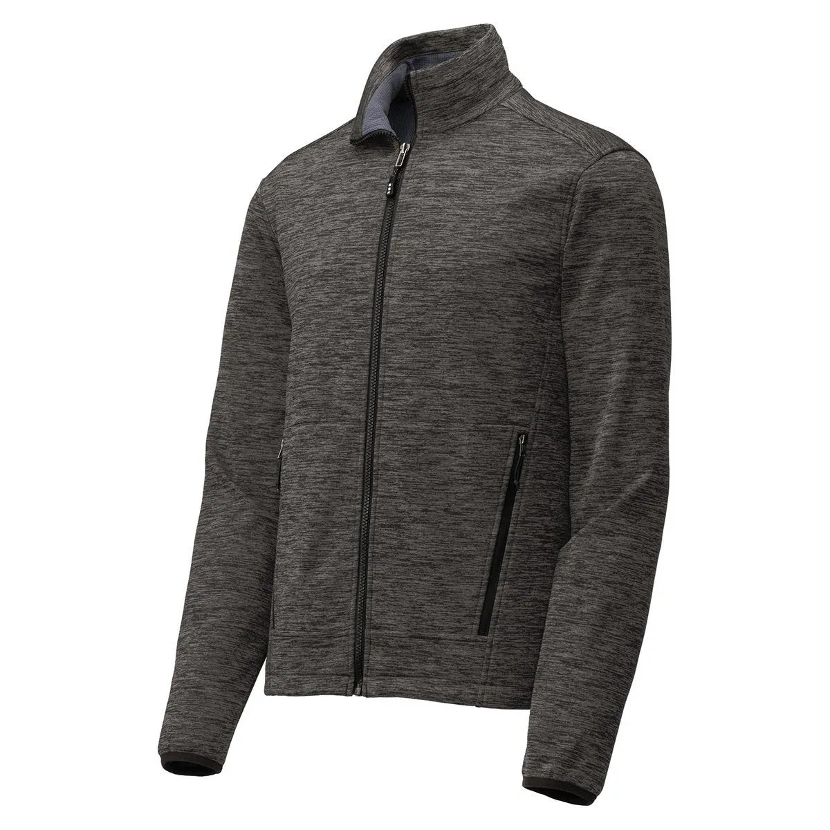 Sport-Tek Men's Grey-Black Electric Posicharge Electric Heather Soft Shell Jacket