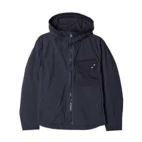 Ten c Hooded Zipped Mid Layer Midnight Navy