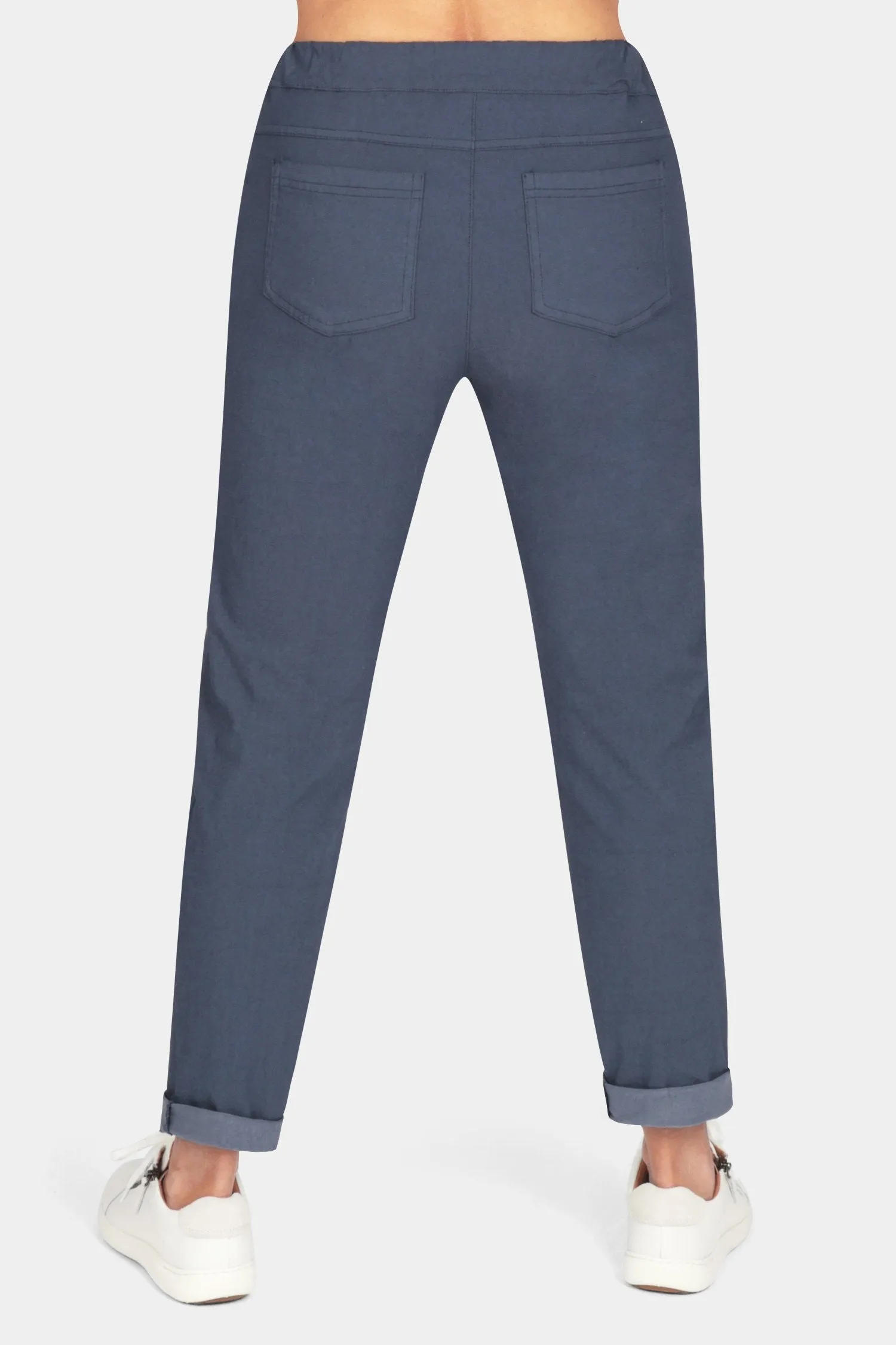 Tie-Waist Easy Fit Winter Cotton Trousers