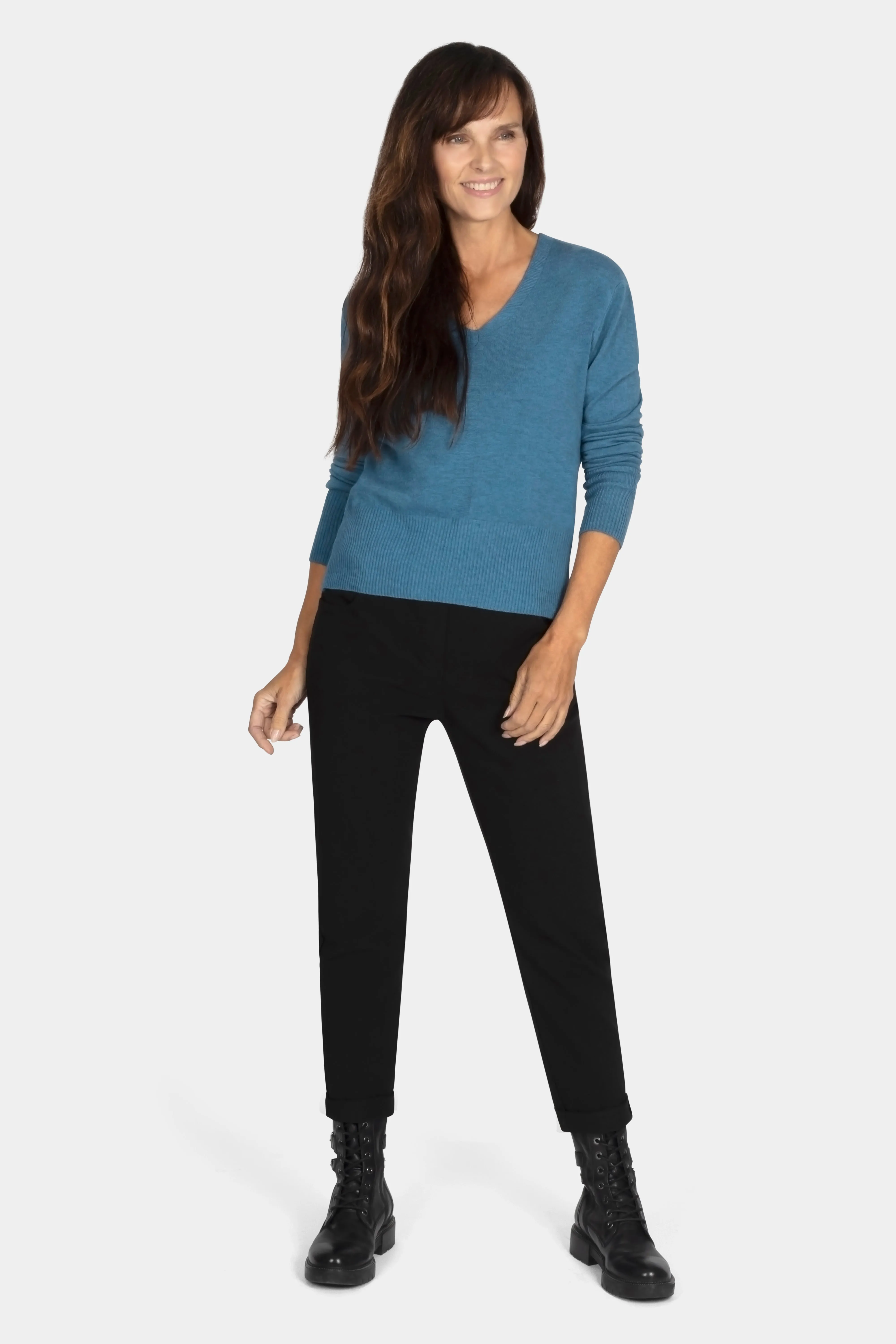 Tie-Waist Easy Fit Winter Cotton Trousers