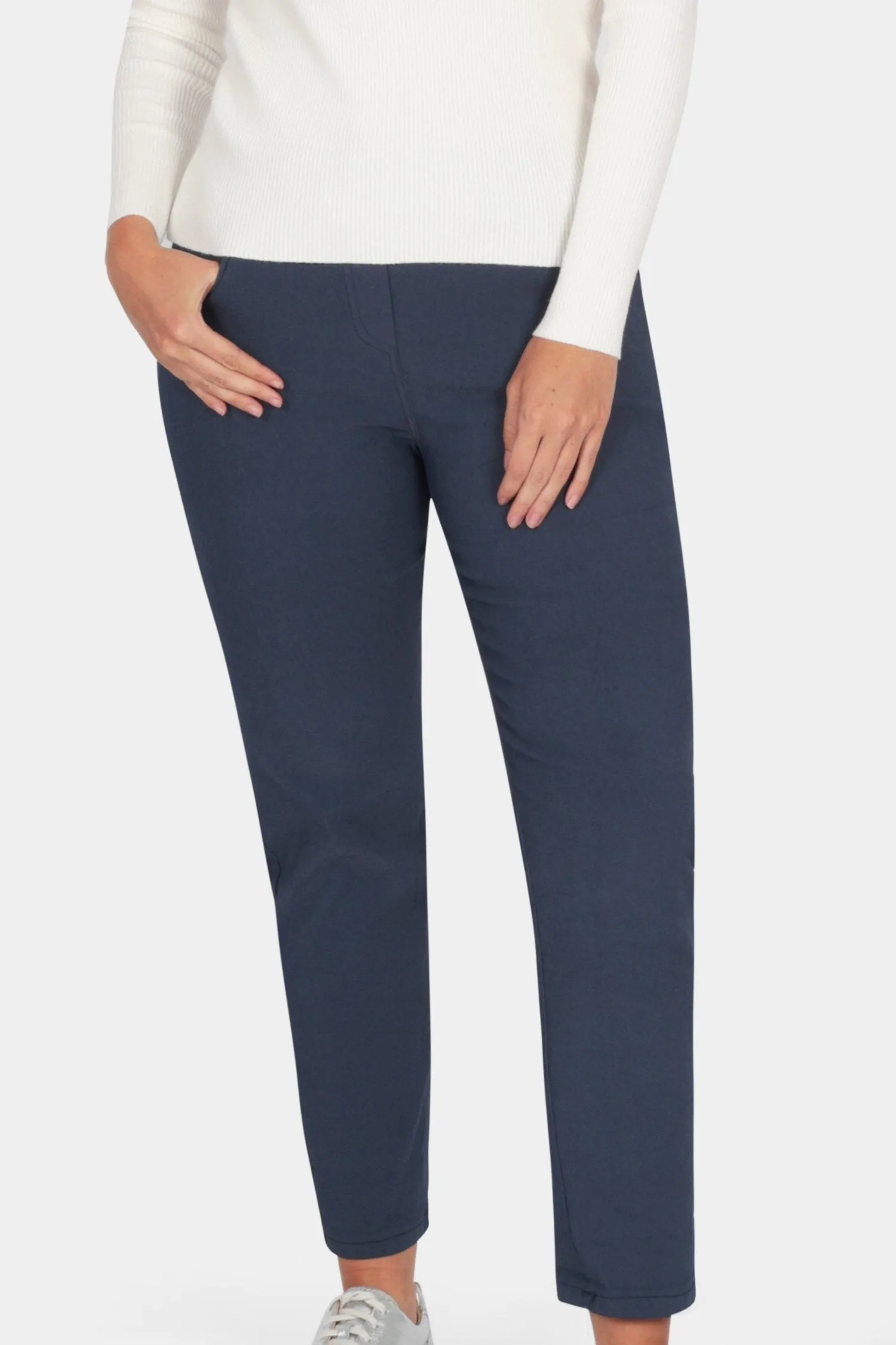 Tie-Waist Easy Fit Winter Cotton Trousers