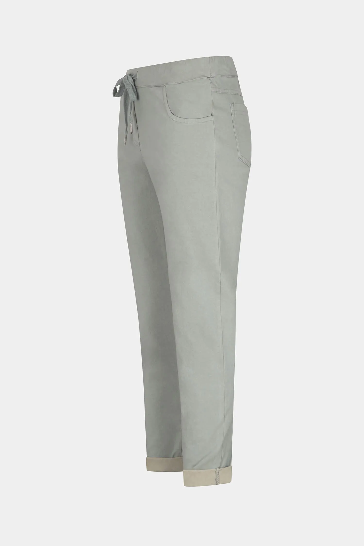 Tie-Waist Easy Fit Winter Cotton Trousers