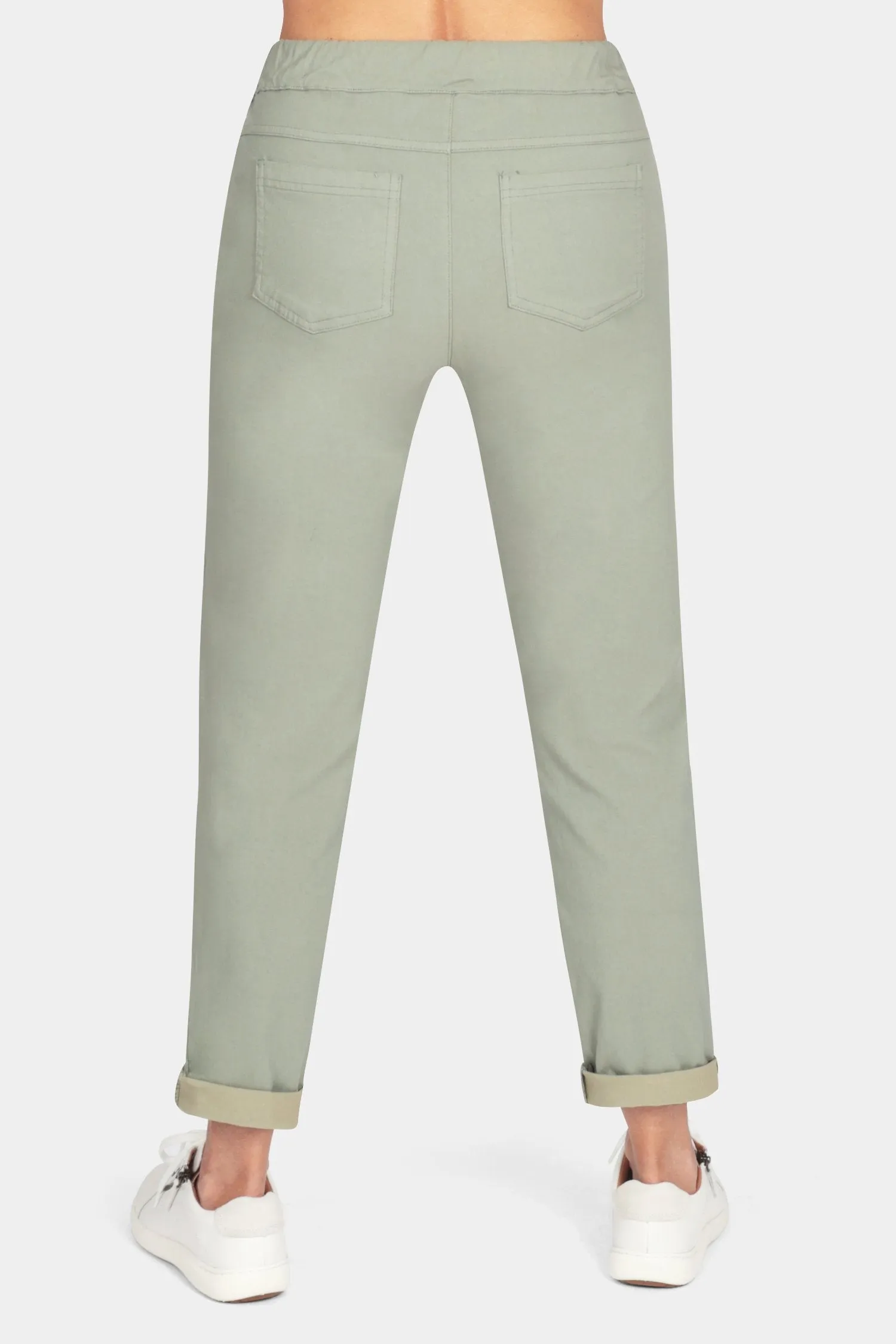 Tie-Waist Easy Fit Winter Cotton Trousers