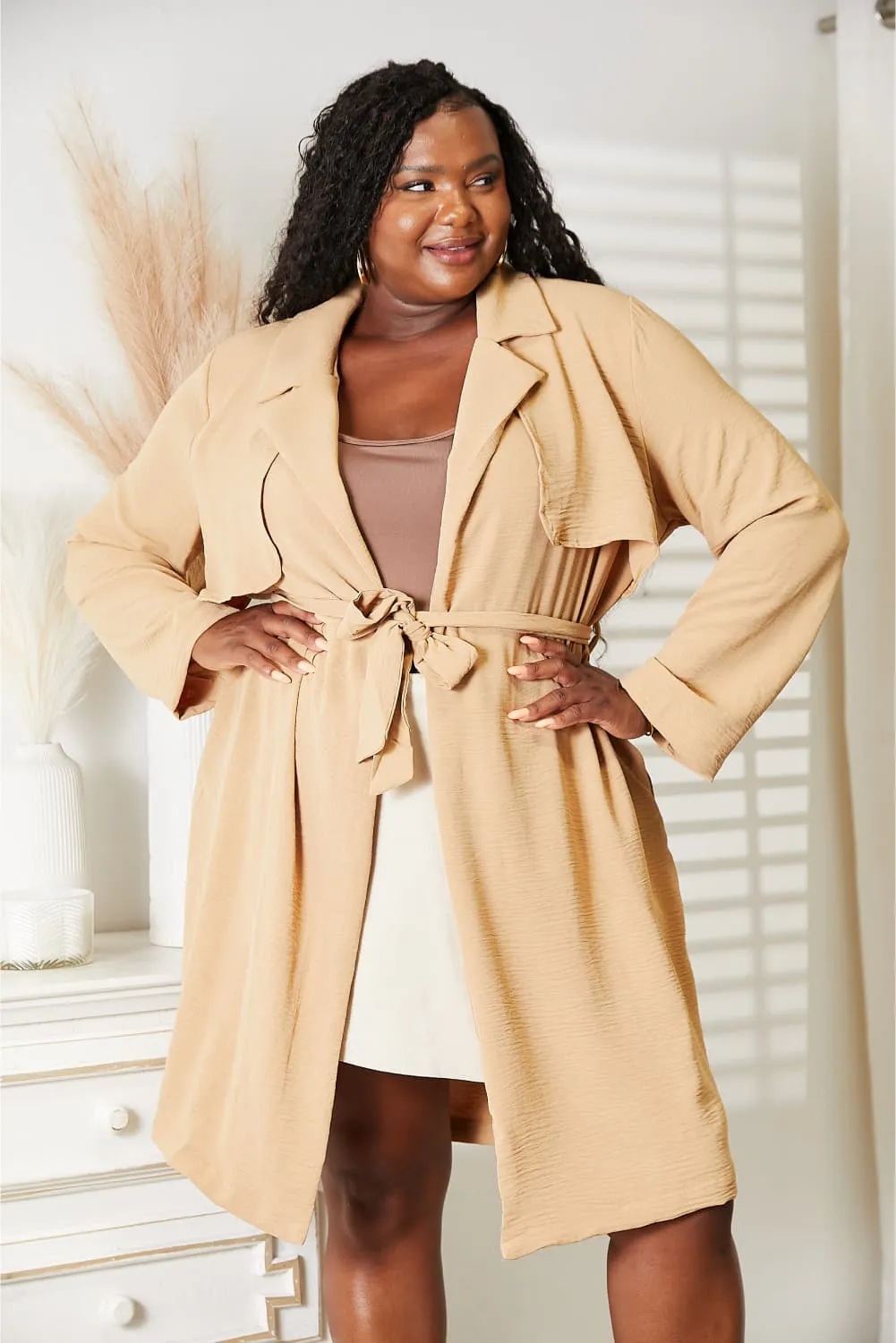 Tied Trench Coat with Pockets