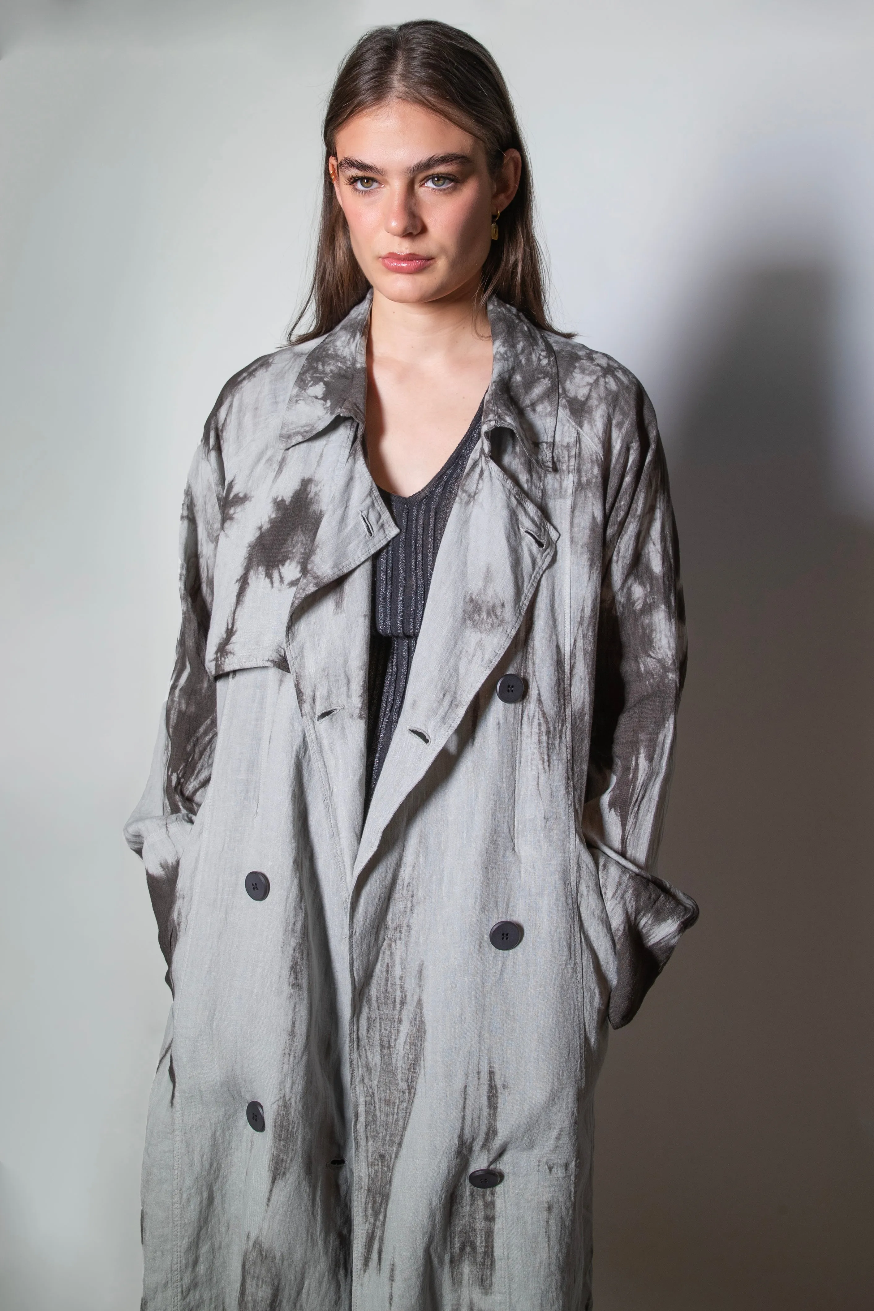 Transit Par Such Linen Tie Dye Trench