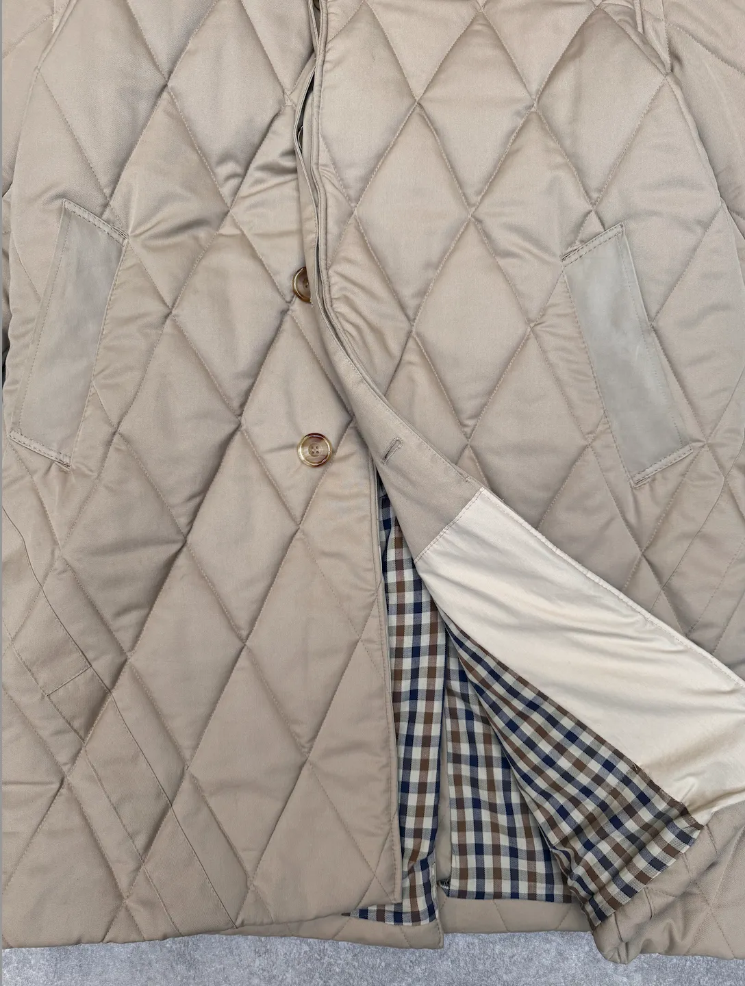 VT Rework : Aquascutum Quilted Reworked Tench Coat