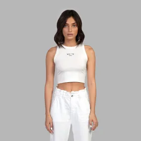 Whte Simple Crop Top