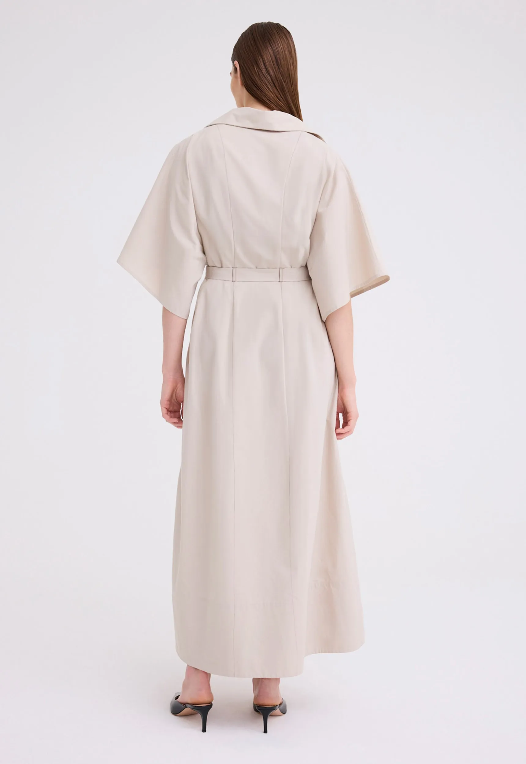 Xavier Shirt Maxi Dress - Canvas Beige